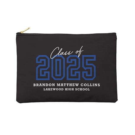 Loud and Proud Graduation Year Zipper Pouch -Large- Blue