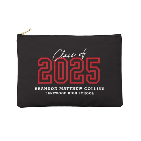 Loud and Proud Graduation Year Zipper Pouch - Large - Red
