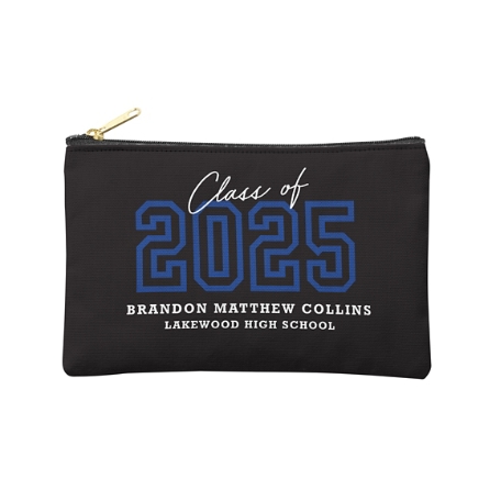 Loud and Proud Graduation Year  Zipper Pouch -Small - Blue
