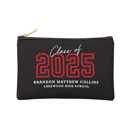 Loud and Proud Graduation Year  Zipper Pouch - Small- Red