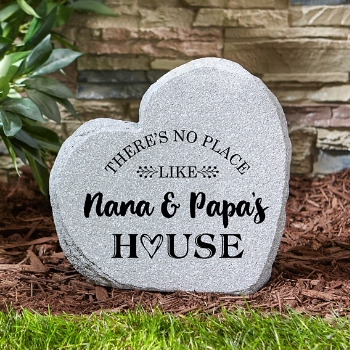 Our Favorite Place Standing Heart Garden Stone