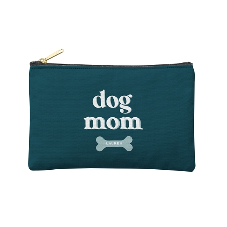 Pet Mom Zipper Pouch - Dog - S - Blue