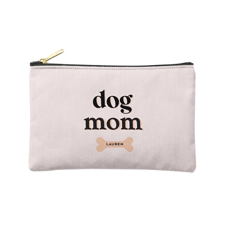 Pet Mom Zipper Pouch - Dog - S - Pink
