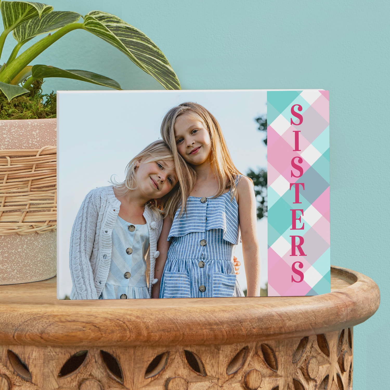 Sister Love Photo Wood Block