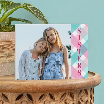 Sister Love Photo Wood Block