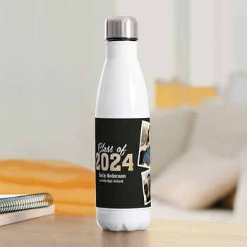 Snapshot Year Graduation Photo 17oz. Stainless Steel Water Bottle