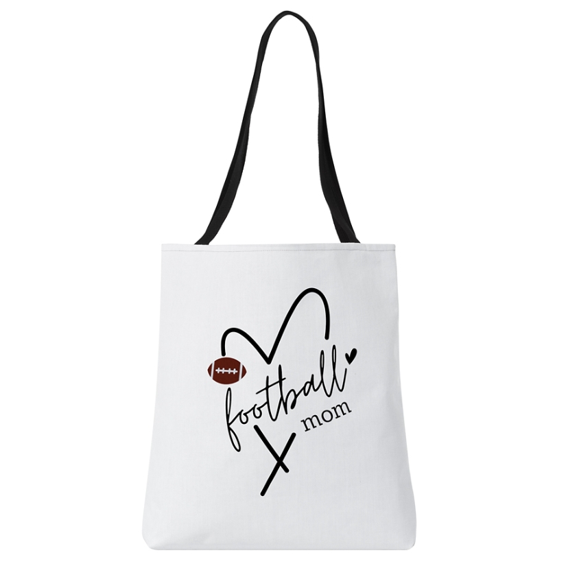 Sports Heart Tote Bag Football at