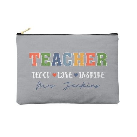 Teach Love Inspire Zipper Pouch -  L