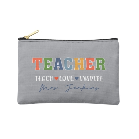 Teach Love Inspire Zipper Pouch -  S