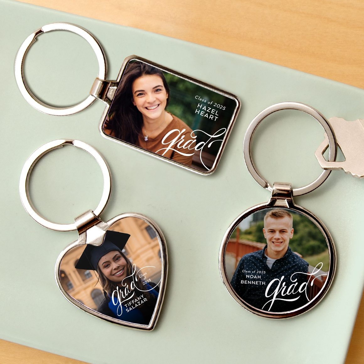 Top of the Class Graduation Photo Keychain