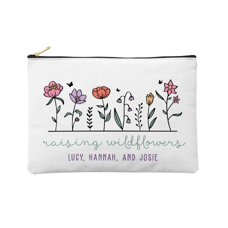 Raising Wildflowers Zipper Pouch - L