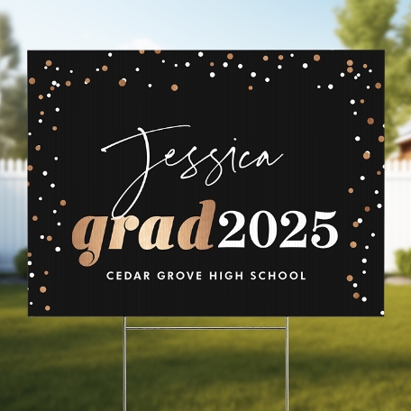 Sparkle and Shine Graduation Yard Sign