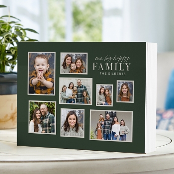 Big Happy Family Photo Wood Block