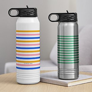 Cabana Stripes Water Bottle