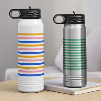 Cabana Stripes Water Bottle