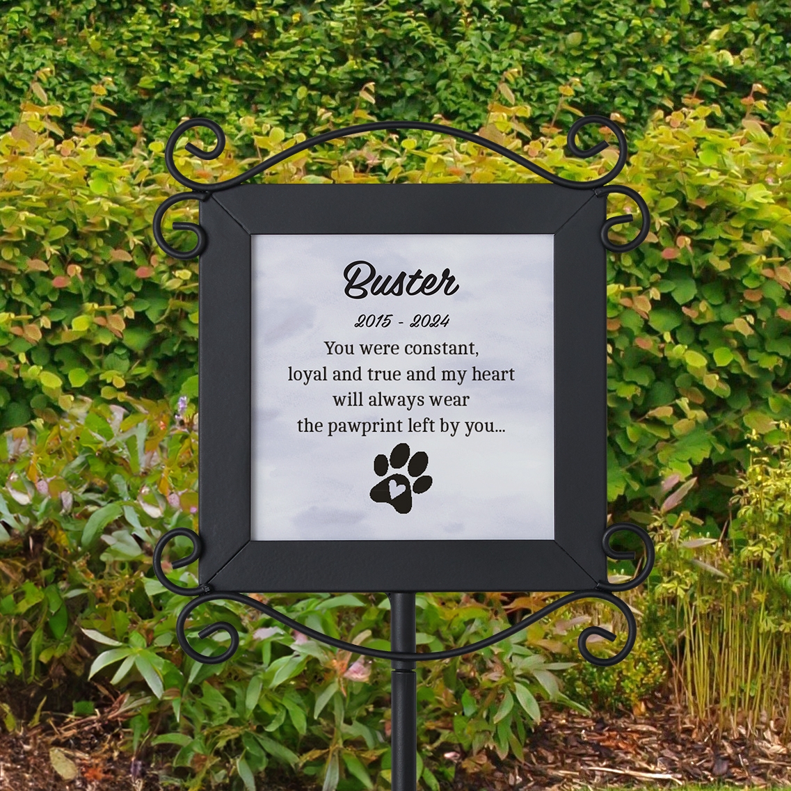 Paw Prints Left By You Garden Stake