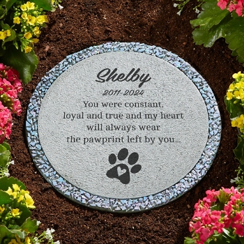 Paw Prints Left By You Garden Stone