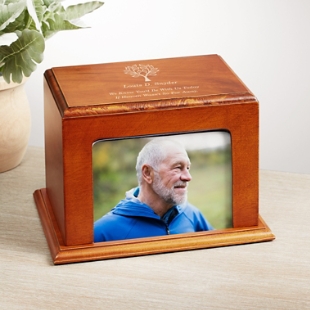 Rooted In Love Wood Frame Cremation Urn