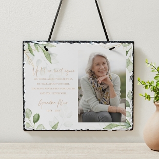 Until We Meet Again Photo Plaque Slate