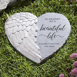 Beautiful Life Heart Wing Garden Stone