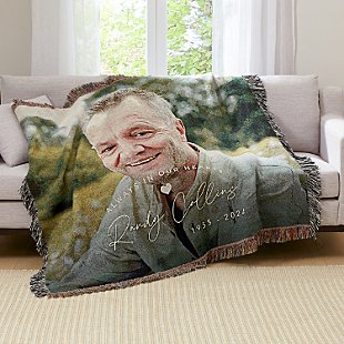 Always In Our Hearts Photo Weave Throw Blanket