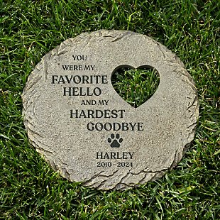 Favorite Hello, Hardest Goodbye Garden Stone
