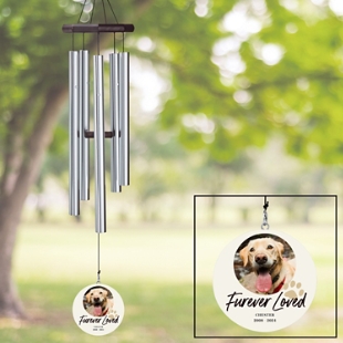 Furever Loved Pet Memorial Photo 30" Wind Chime