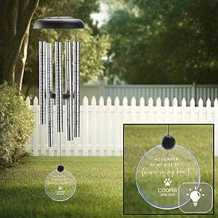 No Longer By My Side Pet Memorial Solar Wind Chime
