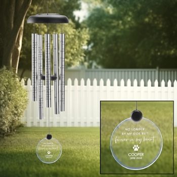 No Longer By My Side Pet Memorial Solar Wind Chime