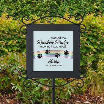 Over The Rainbow Bridge Garden Stake