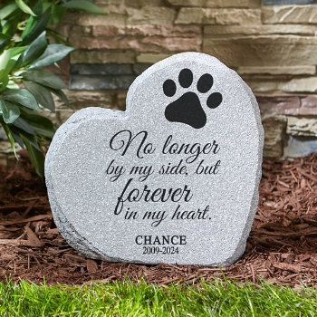 Pawprints On My Heart Standing Garden Stone