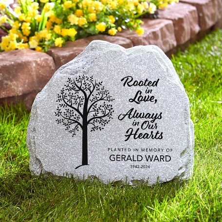 Rooted In Love Standing Garden Stone