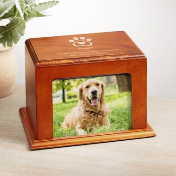 Loving Paw Wood Frame Cremation Urn