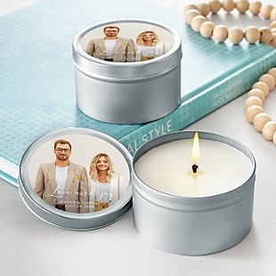 Love and Joy Photo Canister Candle