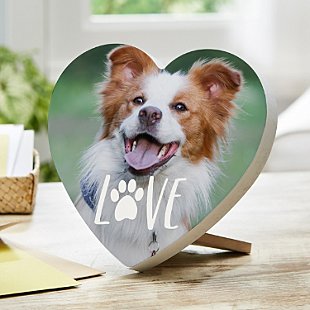 Pet Love Photo Wood Heart