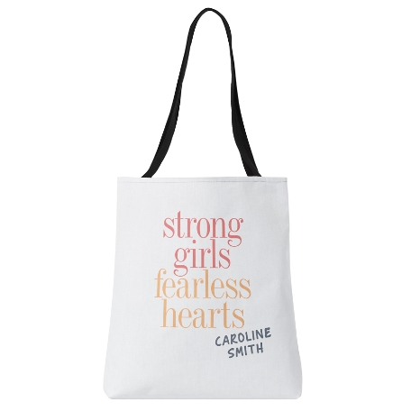 Strong and Fearless Tote Bag - Pink