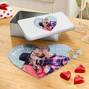 You And Me Photo Heart Puzzle