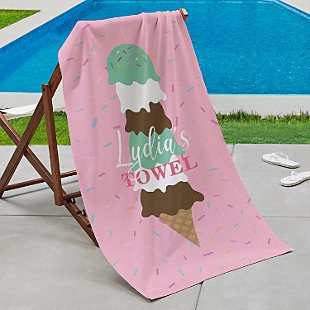 Ice Cream Cone Beach Towel-Standard