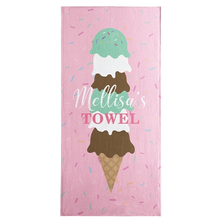 Ice Cream Cone Beach Towel-Standard