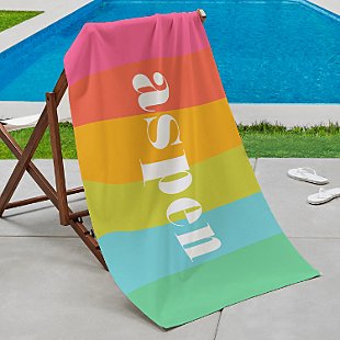 Sorbet Rainbow Beach Towel-Standard                        