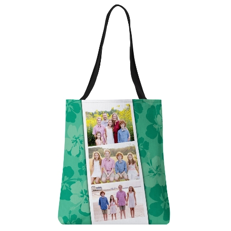 Hibiscus Flowers Photo Tote Bag - Green