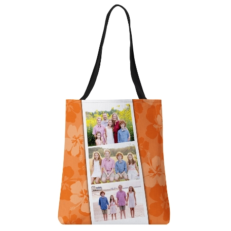 Hibiscus Flowers Photo Tote Bag - Orange