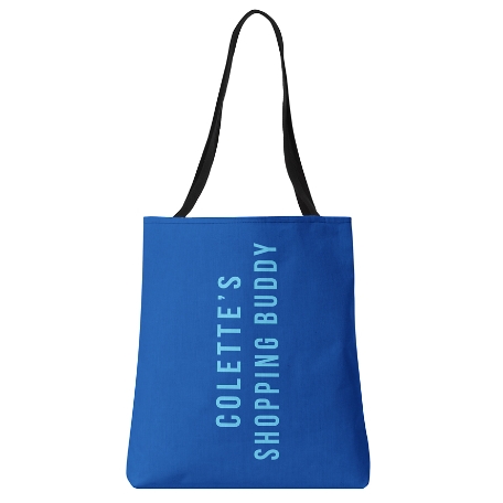 Monochrome Name Tote - Bright Blue
