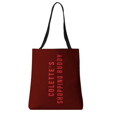 Monochrome Name Tote - Burgundy