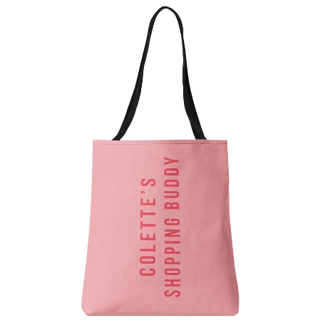 Monochrome Name Tote - Pink