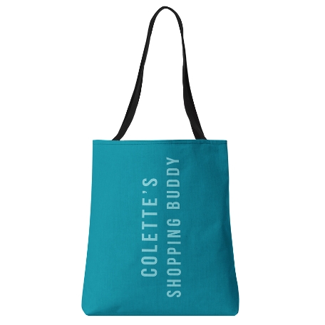 Monochrome Name Tote - Teal