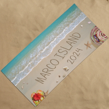 Written In Sand Beach Towel - Standard