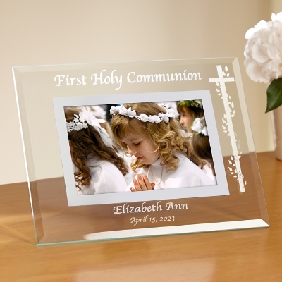 Communion/Confirmation Personalized Glass Photo Frame