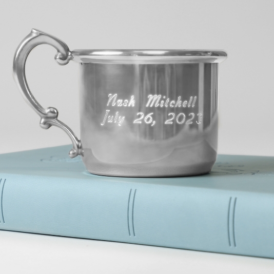 Pewter Virginia Baby Cup, Silver and Pewter Gifts