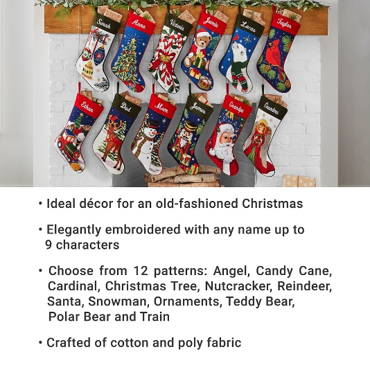 Midwest Cannon Falls Needlepoint Stocking Christmas Tree Personalized David  EUC